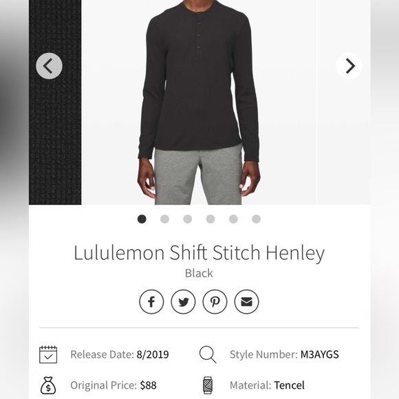 Lululemon Shift Stitch Henley - Picture 8 of 10